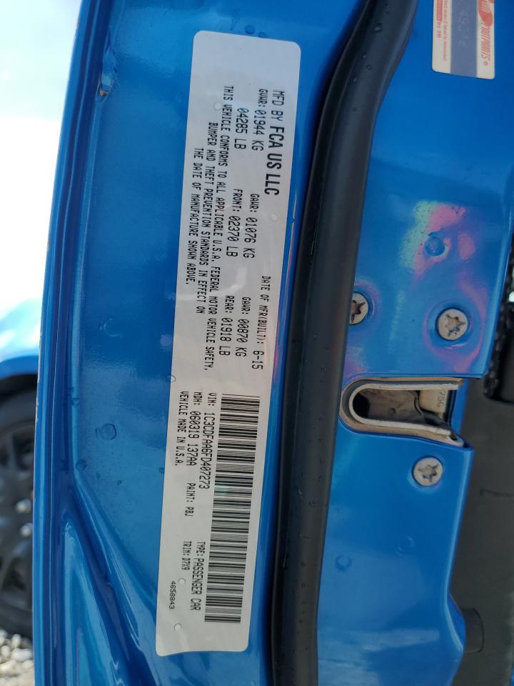 1C3CDFAA6FD407273 2015 Dodge Dart Se