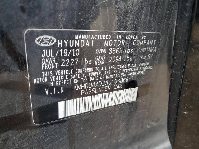 2010 Hyundai Elantra Blue VIN: KMHDU4AD2AU163866 Lot: 53612334