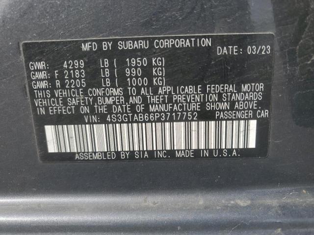 2023 SUBARU IMPREZA - 4S3GTAB66P3717752