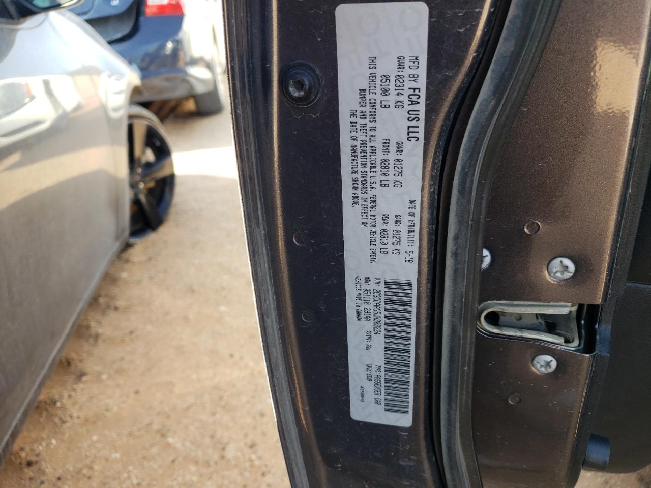 2C3CCAAG5JH308224 2018 Chrysler 300 Touring