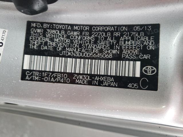 2013 Toyota Prius VIN: JTDKN3DU0D5645068 Lot: 53669914