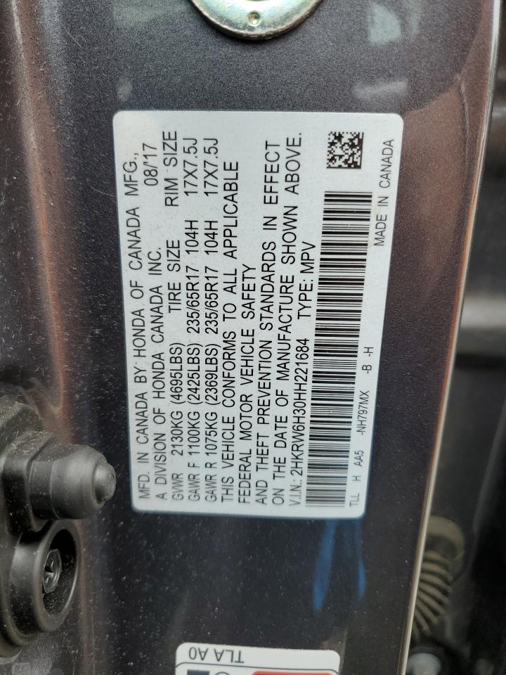 2HKRW6H30HH221684 2017 Honda Cr-V Lx