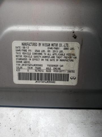 2018 Infiniti Q50 Luxe VIN: JN1EV7AP4JM355682 Lot: 54300164