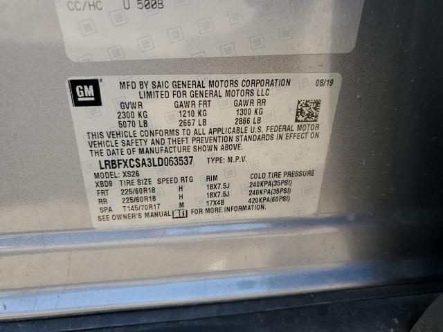 2020 Buick Envision Essence VIN: LRBFXCSA3LD063537 Lot: 54444364