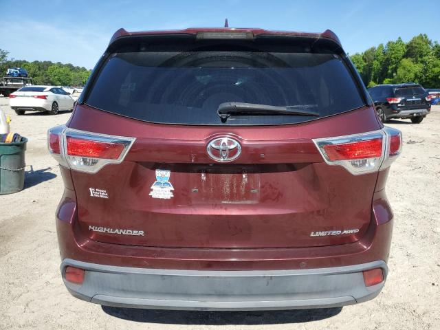 2015 Toyota Highlander Limited VIN: 5TDDKRFH6FS073117 Lot: 53983594