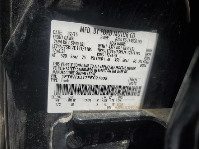 2015 Ford F350 Super Duty VIN: 1FT8W3DT7FEC77635 Lot: 54768584