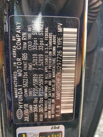 2019 HYUNDAI SANTA FE X - KM8SRDHF7KU297726