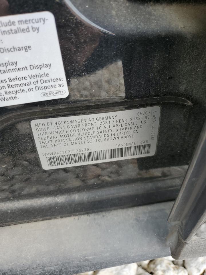 WVWHK73C27E232799 2007 Volkswagen Passat 2.0T Sport