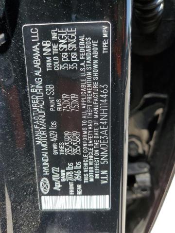 2022 Hyundai Tucson Limited VIN: 5NMJE3AE4NH114463 Lot: 56568614