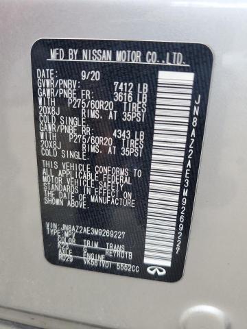 2021 INFINITI QX80 LUXE JN8AZ2AE3M9269227
