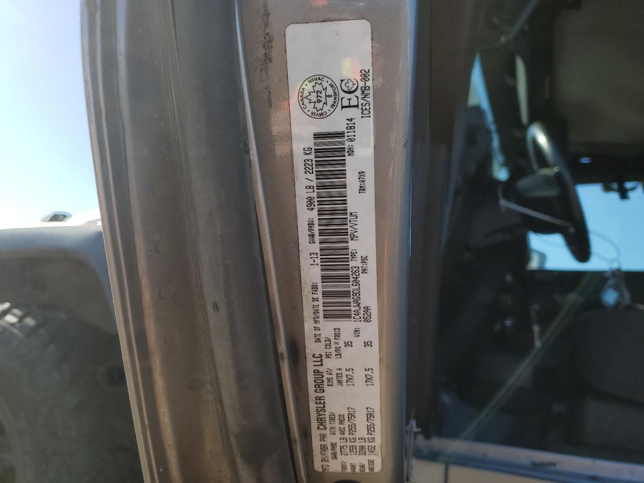 1C4AJWAG9DL604263 2013 Jeep Wrangler Sport