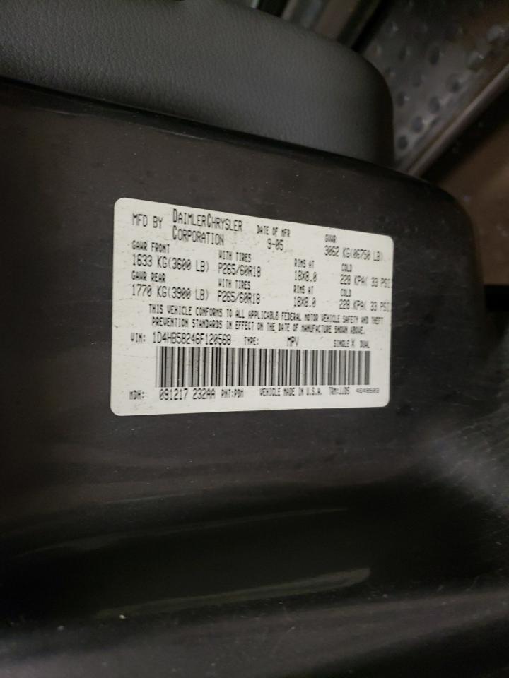 1D4HB58246F120568 2006 Dodge Durango Limited