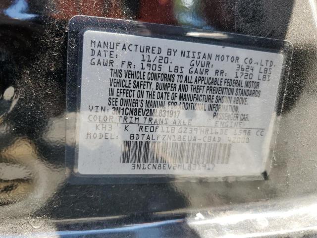 2021 Nissan Versa Sv VIN: 3N1CN8EV2ML831917 Lot: 57136054