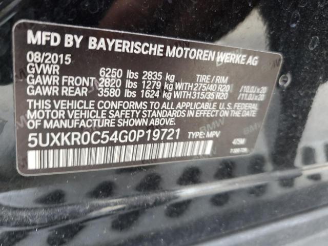 2016 BMW X5 xDrive35I VIN: 5UXKR0C54G0P19721 Lot: 56133324