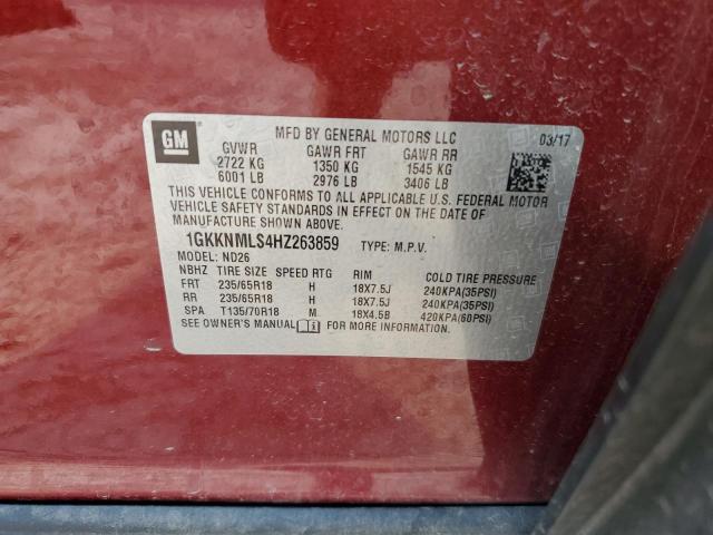 2017 GMC Acadia Slt-1 VIN: 1GKKNMLS4HZ263859 Lot: 56067364