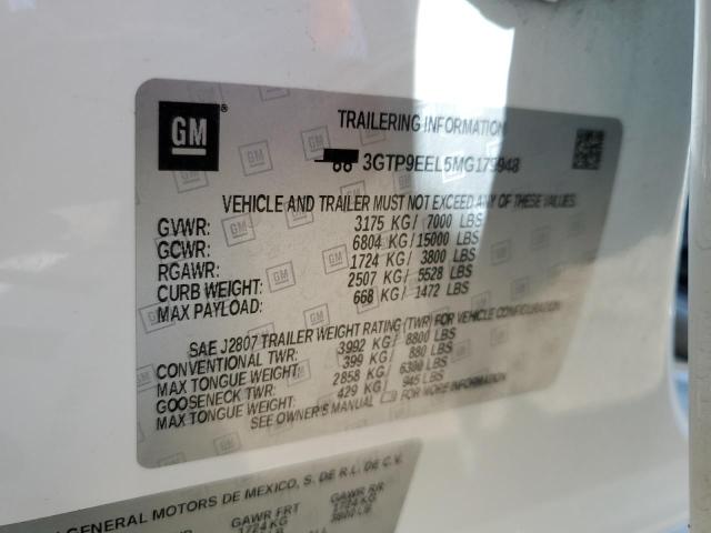 2021 GMC Sierra K1500 At4 VIN: 3GTP9EEL5MG179948 Lot: 54551764