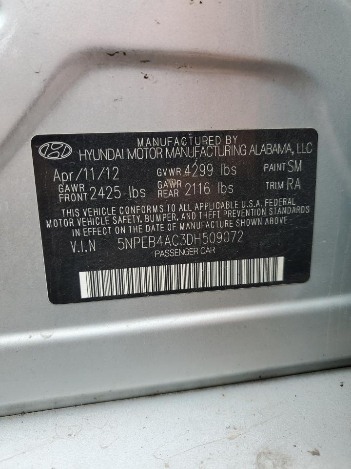 5NPEB4AC3DH509072 2013 Hyundai Sonata Gls