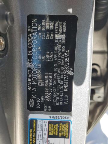 2011 Kia Soul + VIN: KNDJT2A28B7235554 Lot: 57152784