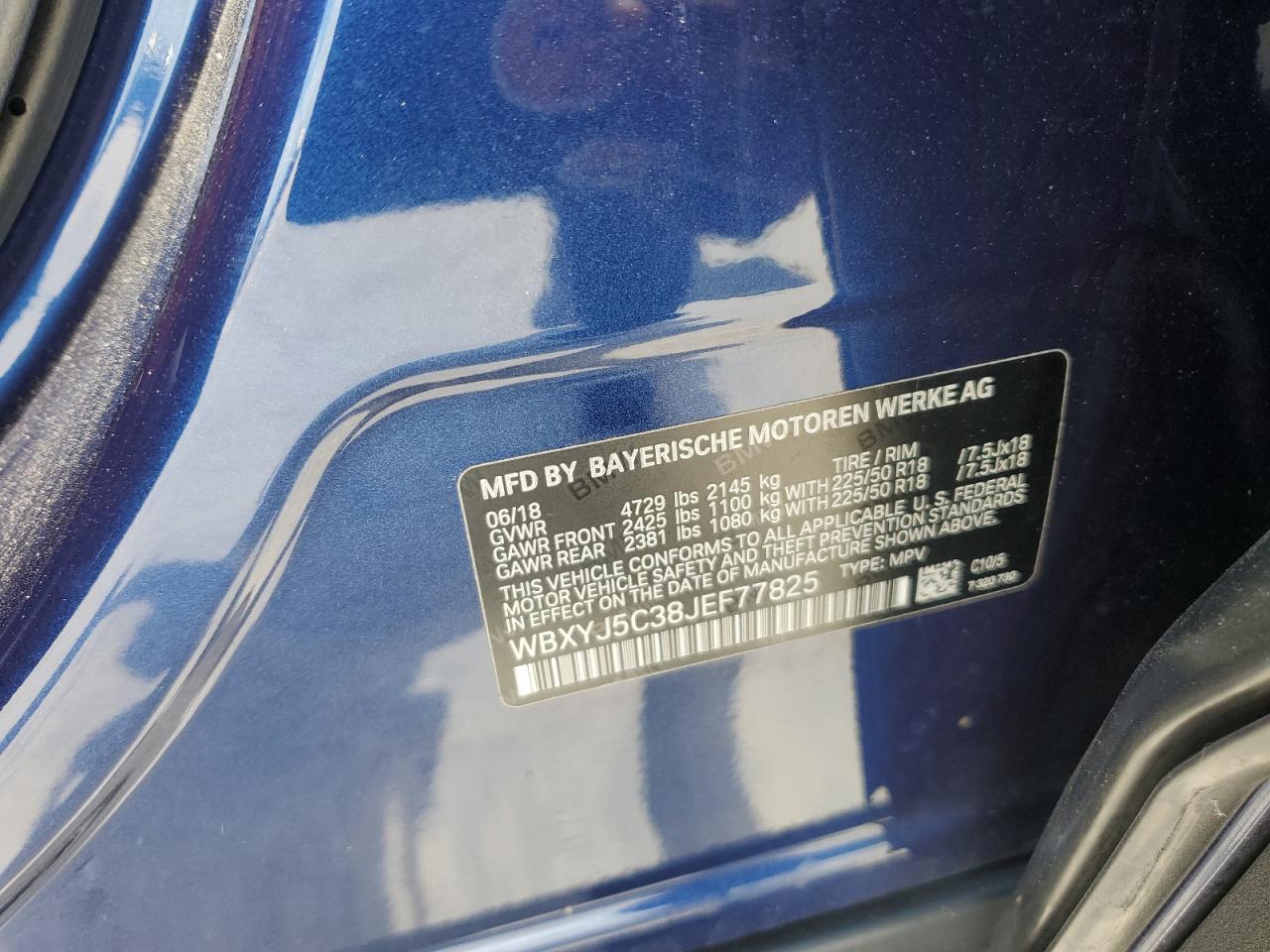 WBXYJ5C38JEF77825 2018 BMW X2 xDrive28I