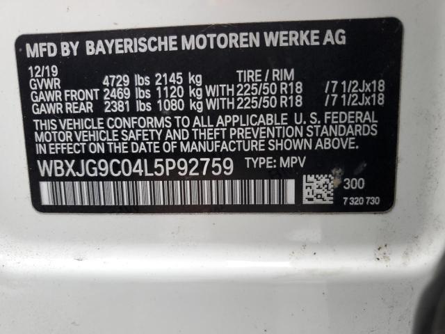 VIN WBXJG9C04L5P92759 2020 BMW X1, Xdrive28I no.13