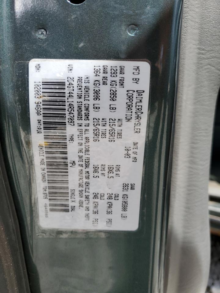 2D4GT44L14R547097 2004 Dodge Grand Caravan Sxt