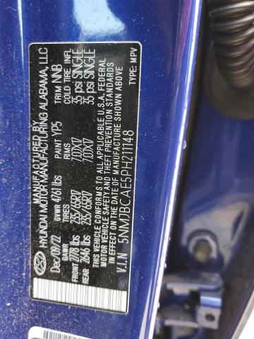 2023 Hyundai Tucson Sel VIN: 5NMJBCAE5PH211148 Lot: 54770944