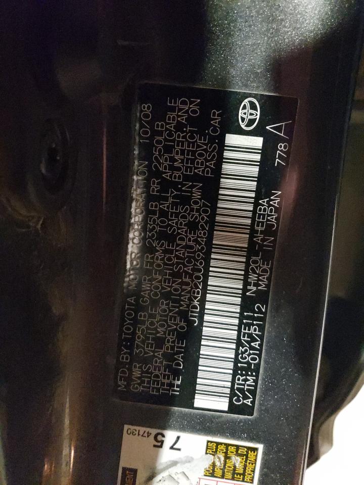 JTDKB20U693482907 2009 Toyota Prius