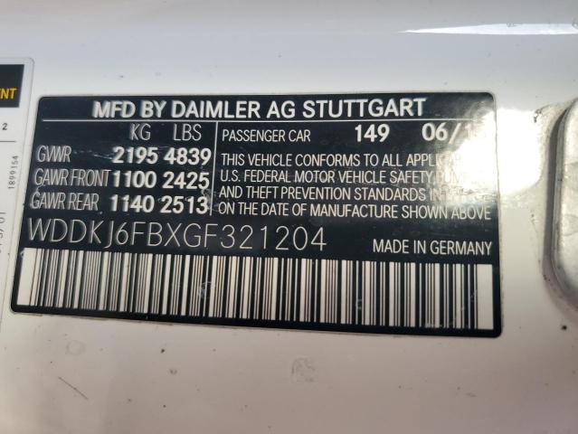 2016 MERCEDES-BENZ E 400 - WDDKJ6FBXGF321204