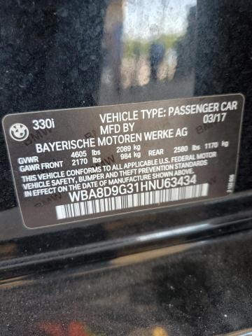2017 BMW 330 Xi VIN: WBA8D9G31HNU63434 Lot: 56165044