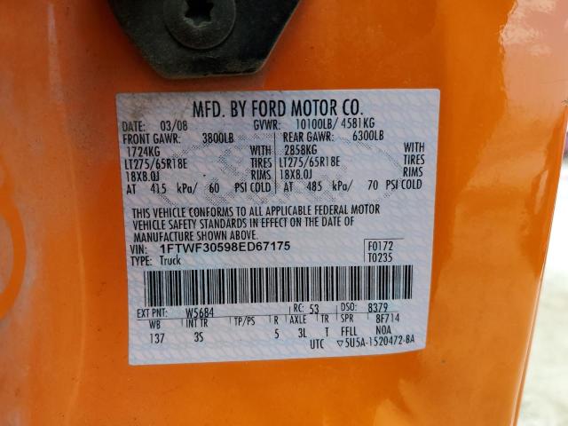 2008 Ford F350 Srw Super Duty VIN: 1FTWF30598ED67175 Lot: 56237074