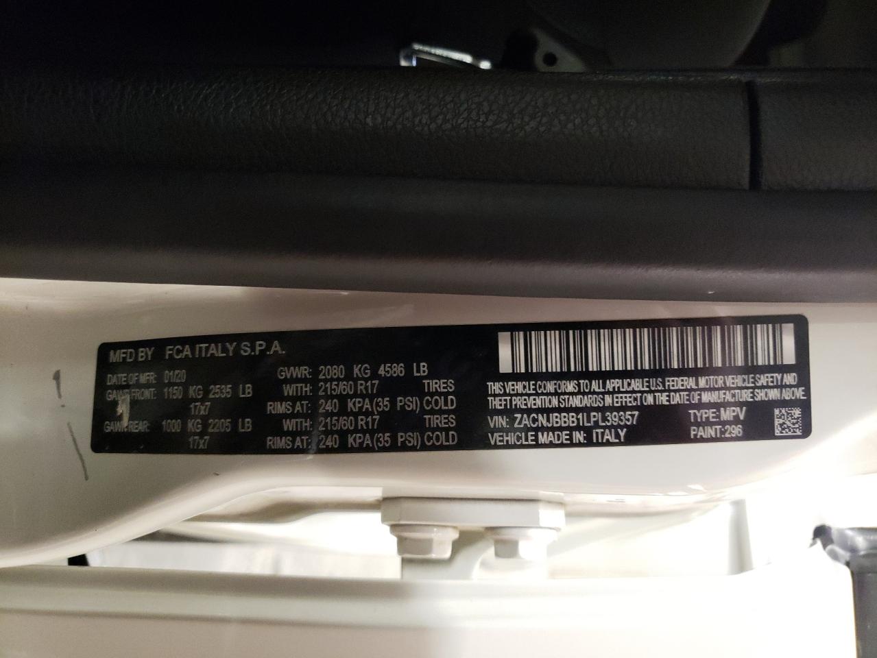 ZACNJBBB1LPL39357 2020 Jeep Renegade Latitude