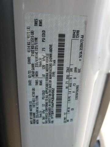 2023 Ford Transit T-250 VIN: 1FTBR1Y84PKB40582 Lot: 56624994