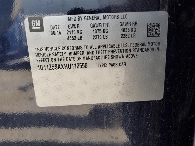 2017 Chevrolet Impala Ls VIN: 1G11Z5SAXHU112556 Lot: 56444704