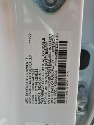 2022 Honda Accord Sport VIN: 1HGCV1F32NA101050 Lot: 56610014