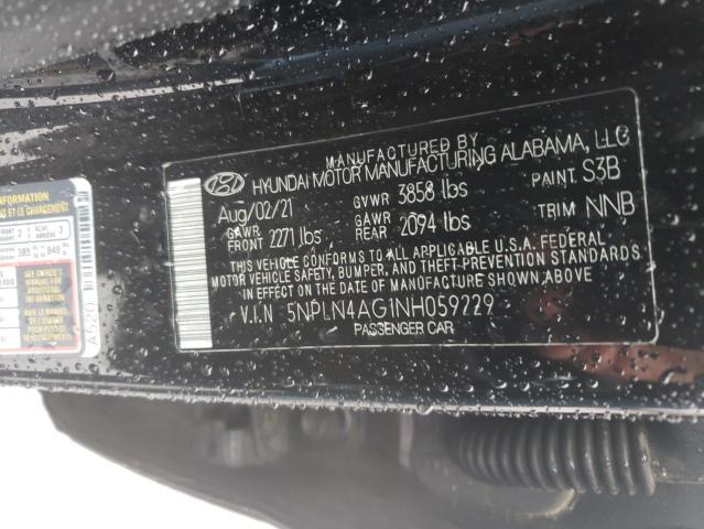 2022 Hyundai Elantra Sel VIN: 5NPLN4AG1NH059229 Lot: 54825134