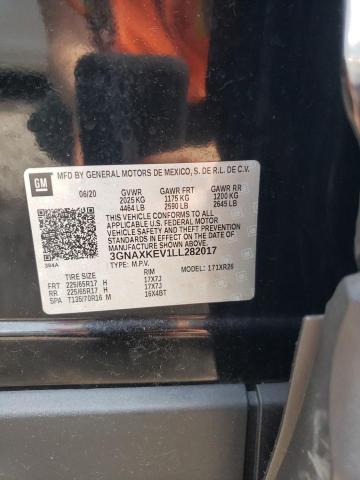 2020 Chevrolet Equinox Lt VIN: 3GNAXKEV1LL282017 Lot: 55318434