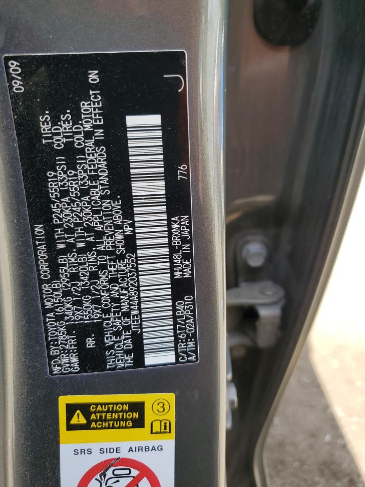 JTEEW44A892037552 2009 Toyota Highlander Hybrid Limited