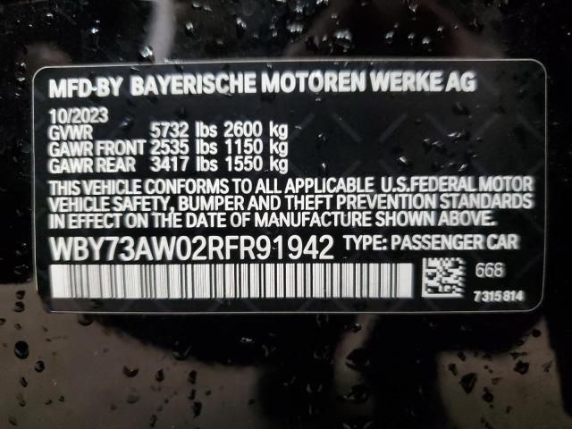 2024 BMW I4 Edrive 40 VIN: WBY73AW02RFR91942 Lot: 56950794