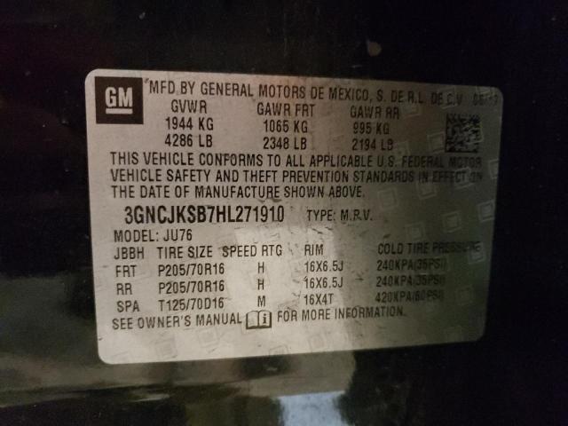 2017 Chevrolet Trax Ls VIN: 3GNCJKSB7HL271910 Lot: 56579164