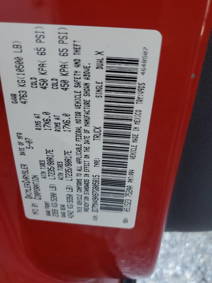3D7MX49A97G805815 2007 Dodge Ram 3500