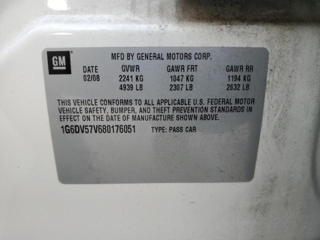 2008 Cadillac Cts Hi Feature V6 VIN: 1G6DV57V680176051 Lot: 52826514