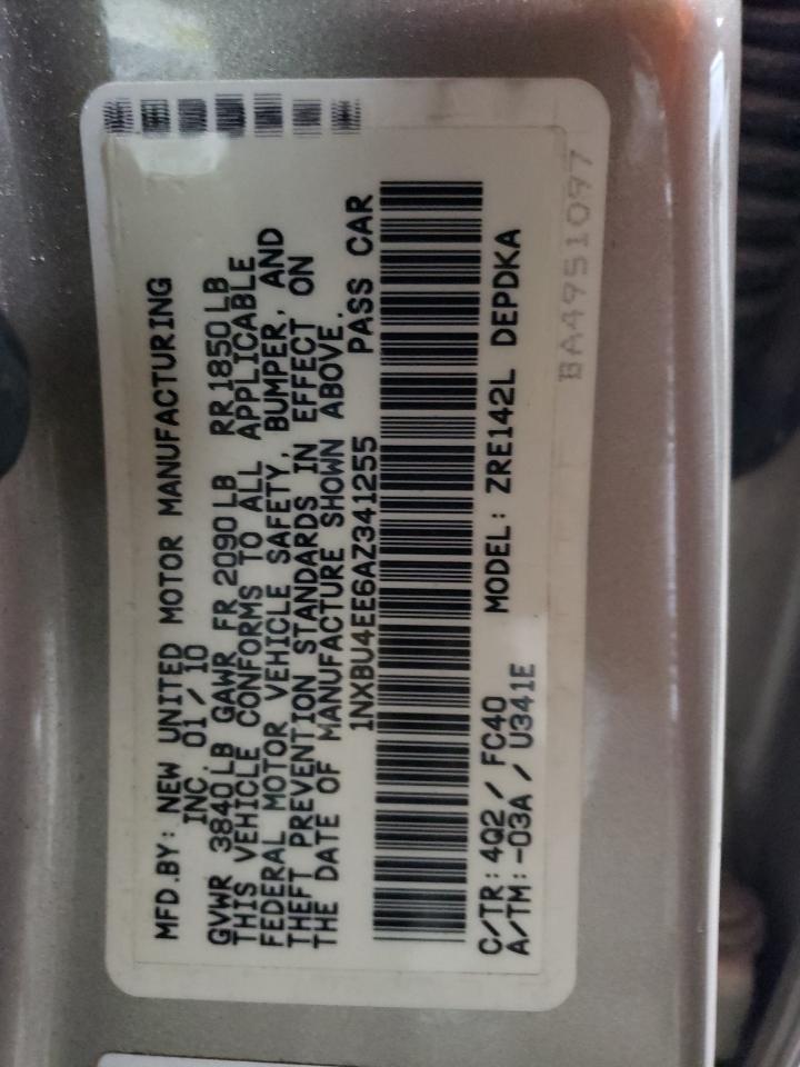 1NXBU4EE6AZ341255 2010 Toyota Corolla Base