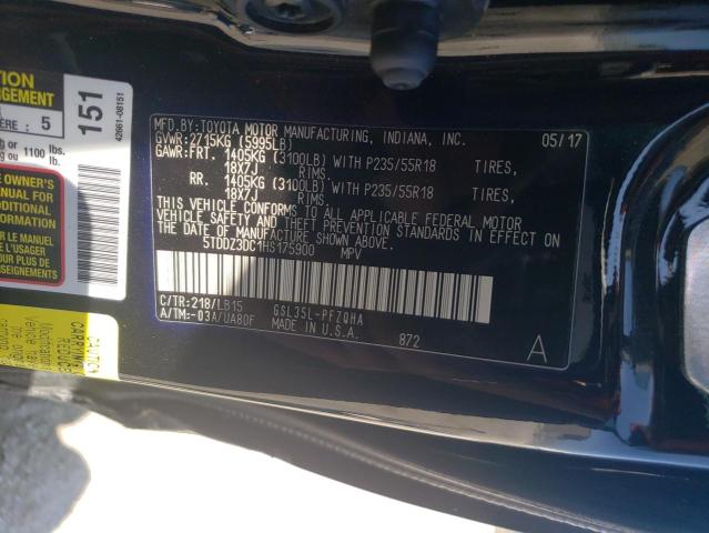 2017 TOYOTA SIENNA XLE - 5TDDZ3DC1HS175900