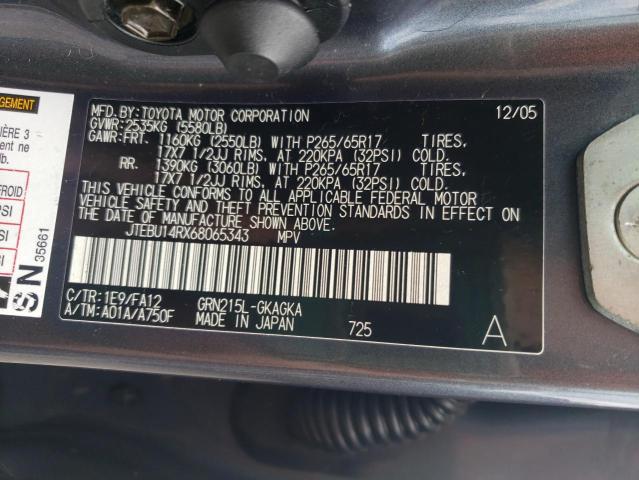 2006 Toyota 4Runner Sr5 VIN: JTEBU14RX68065343 Lot: 56473854