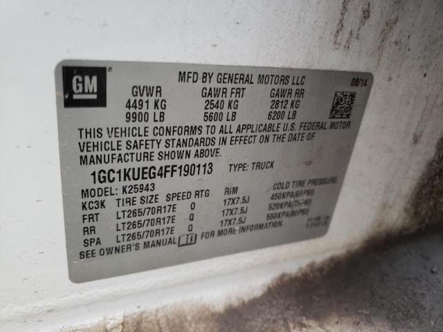 2015 Chevrolet Silverado K2500 Heavy Duty VIN: 1GC1KUEG4FF190113 Lot: 52817274