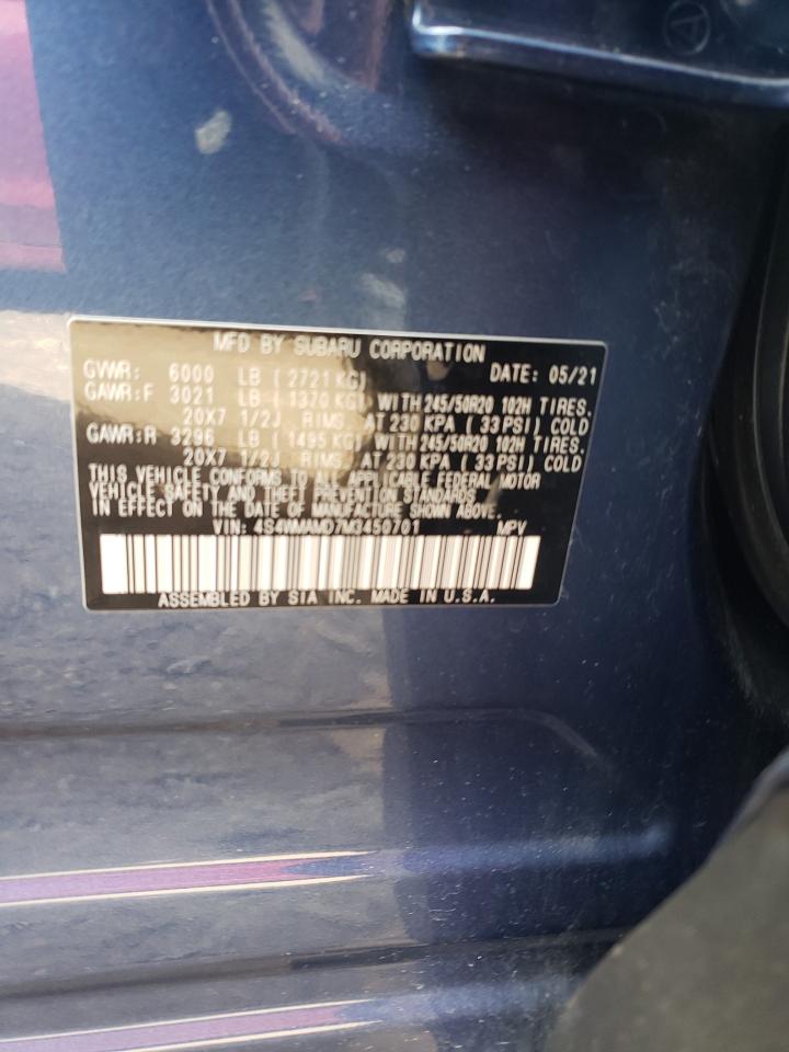 4S4WMAMD7M3450701 2021 Subaru Ascent Limited