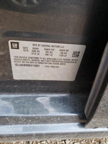 2016 Chevrolet Sonic Ls VIN: 1G1JA5SH6G4119281 Lot: 53967784