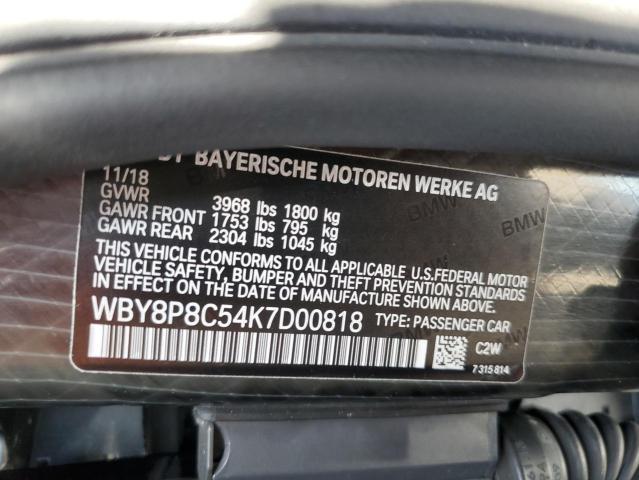 2019 BMW I3 S Rex VIN: WBY8P8C54K7D00818 Lot: 54627474