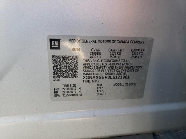 2020 Chevrolet Equinox Ls VIN: 2GNAXSEV3L6121981 Lot: 55688604