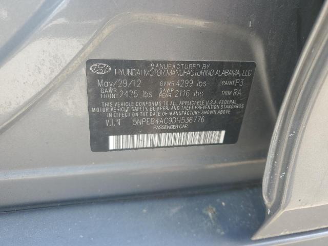 2013 Hyundai Sonata Gls VIN: 5NPEB4AC9DH536776 Lot: 55768114